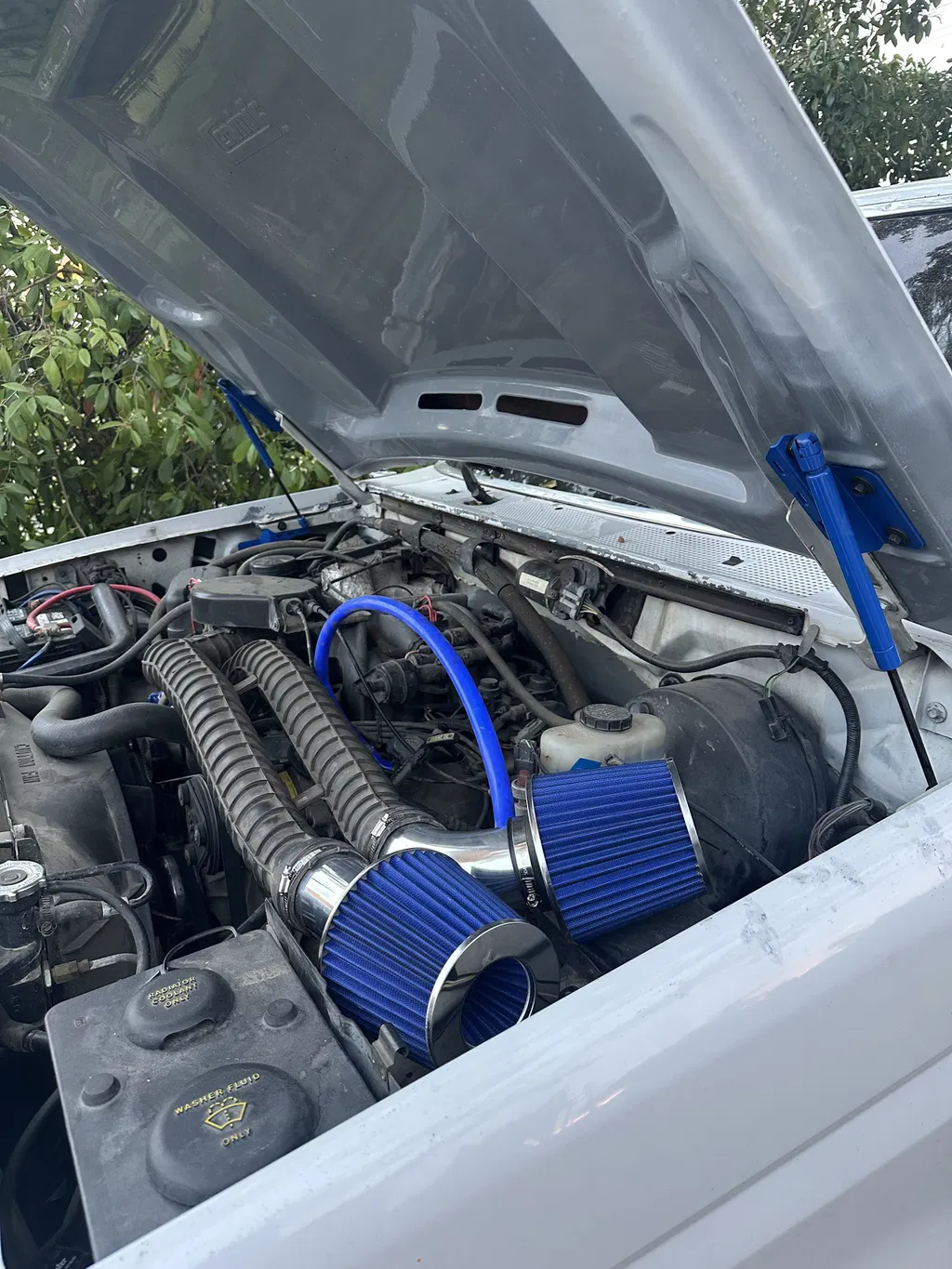 Admisión de aire frío azul para motores Ford F150/Bronco (1988-1996) V8 de 5.0 L/5.8 L (solo F150 y Bronco sin sensor MAF)
