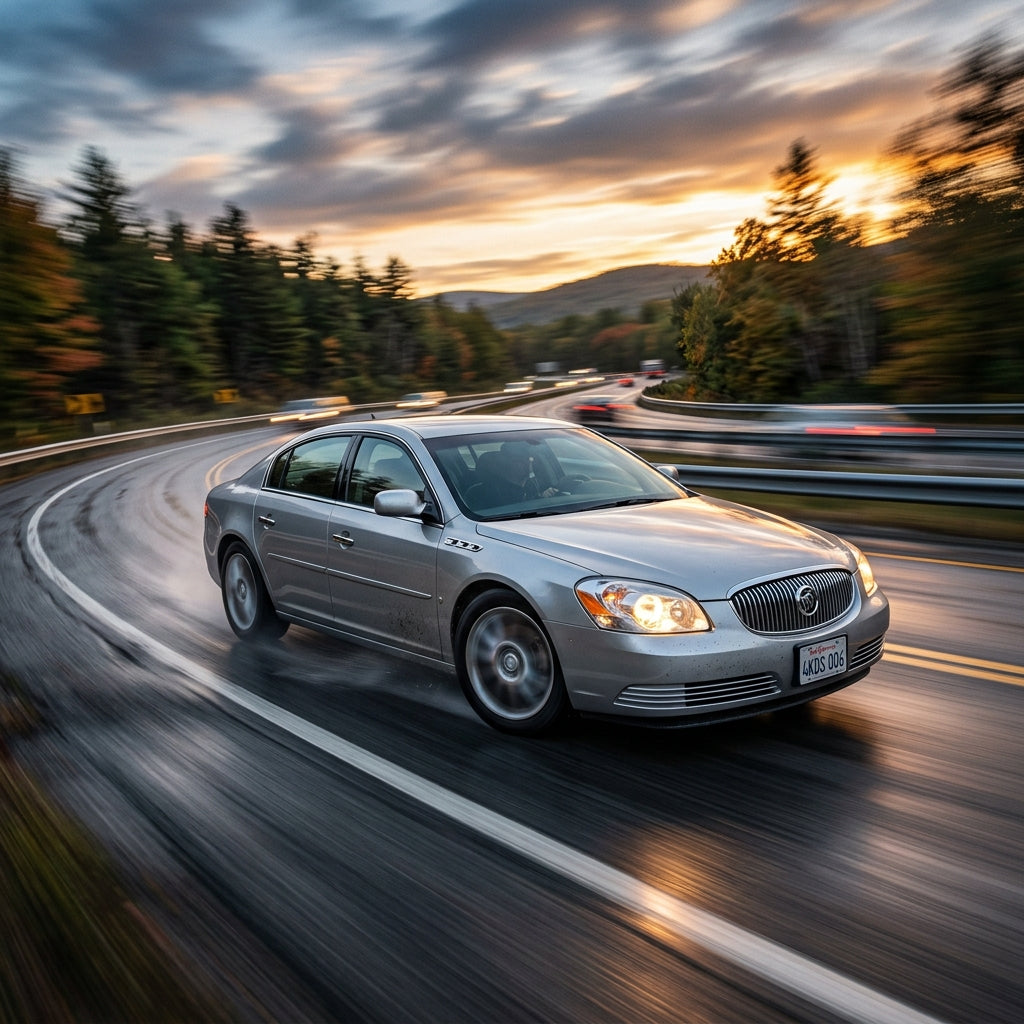 Action Shot: Buick Lucerne Driving Fast
