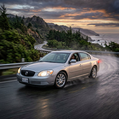 Action Shot: Buick Lucerne Driving Fast