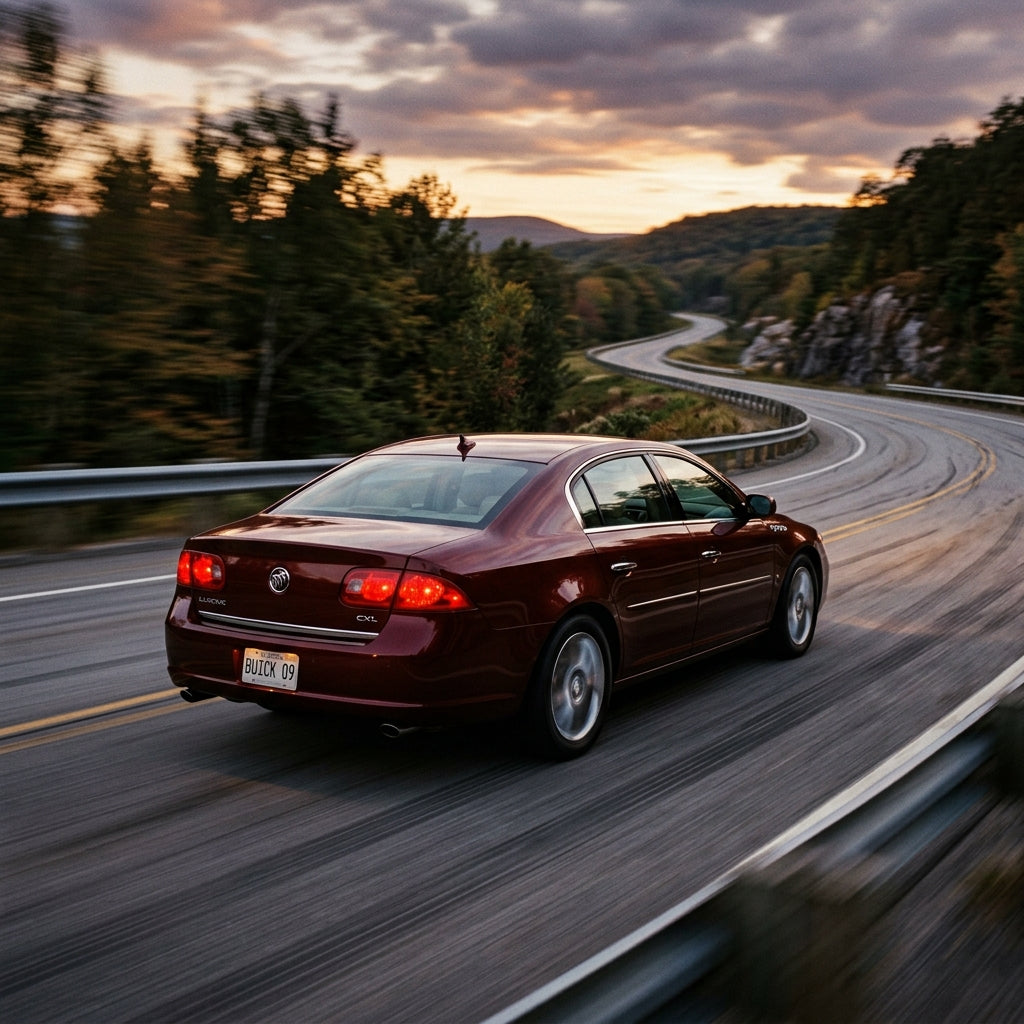 Action Shot: Buick Lucerne Driving Fast
