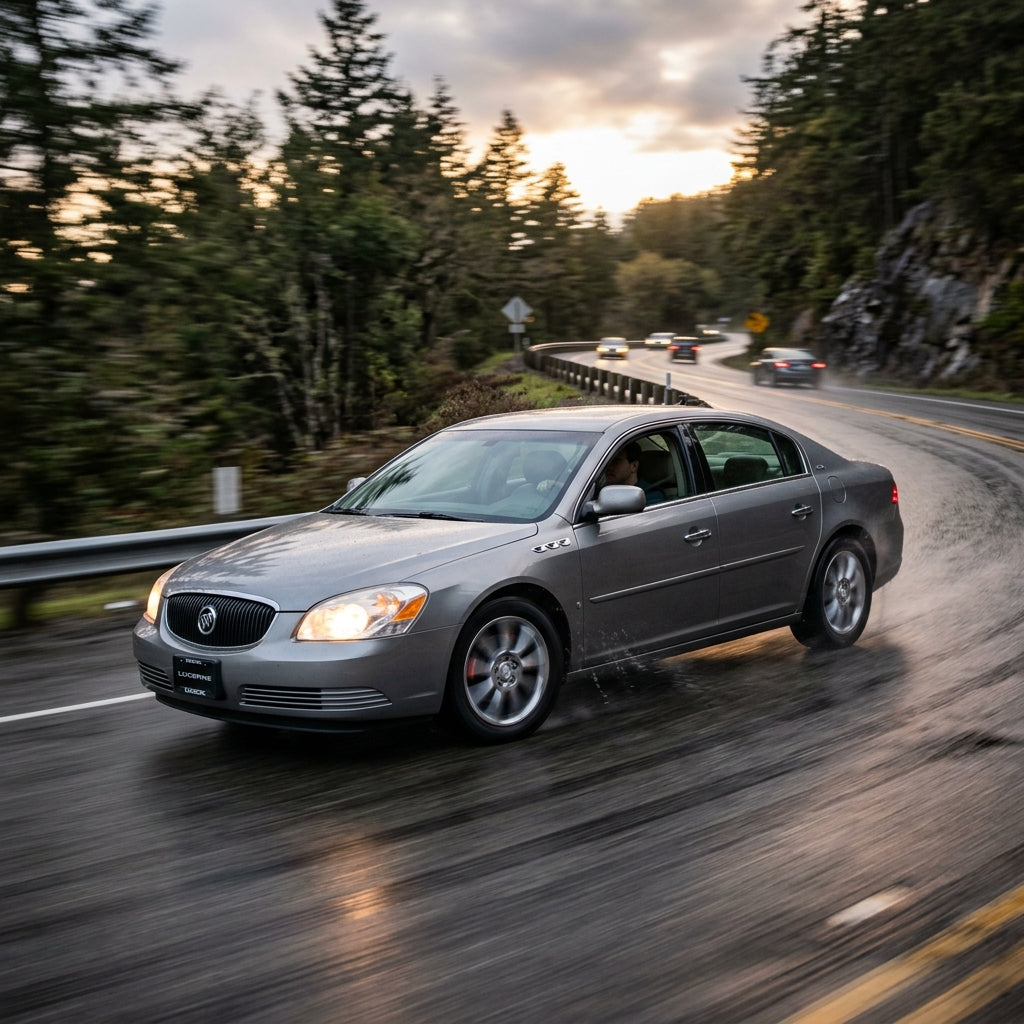 Action Shot: Buick Lucerne Driving Fast