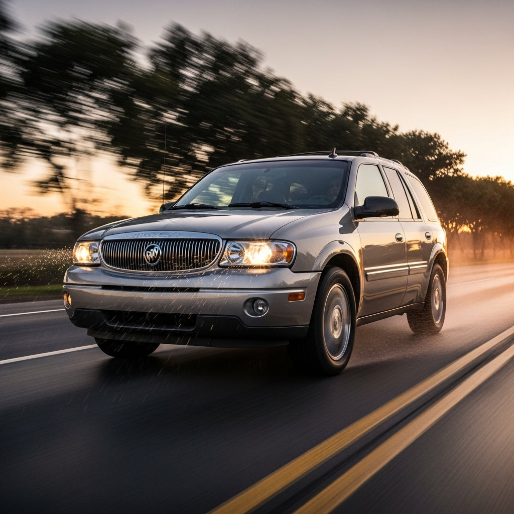 Action Shot: Buick Rainier Driving Fast