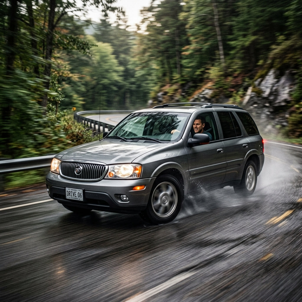 Action Shot: Buick Rainier Driving Fast