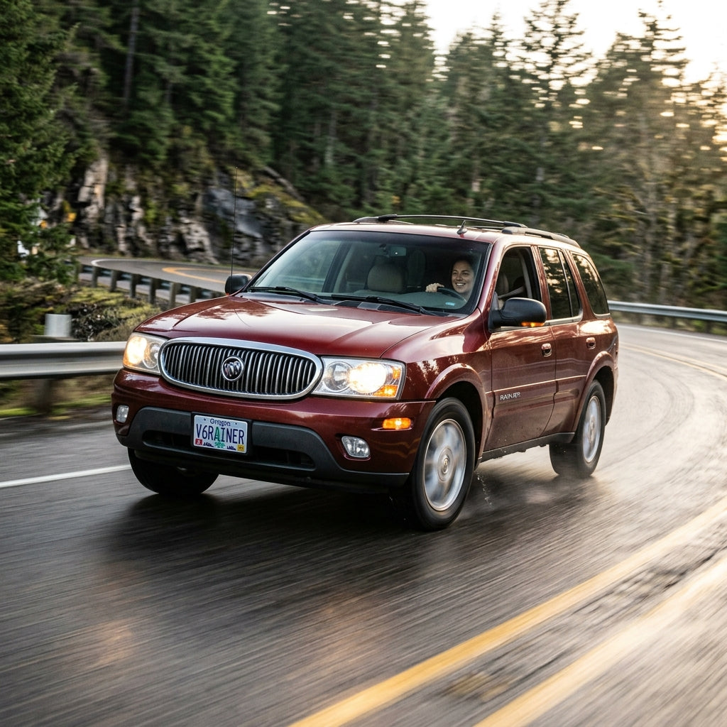 Action Shot: Buick Rainier Driving Fast