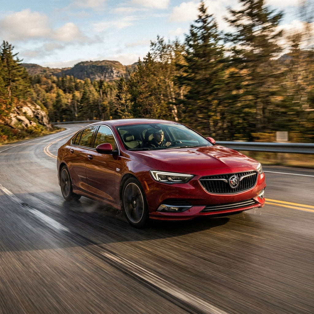 Action Shot: Buick Regal Sportback Driving Fast
