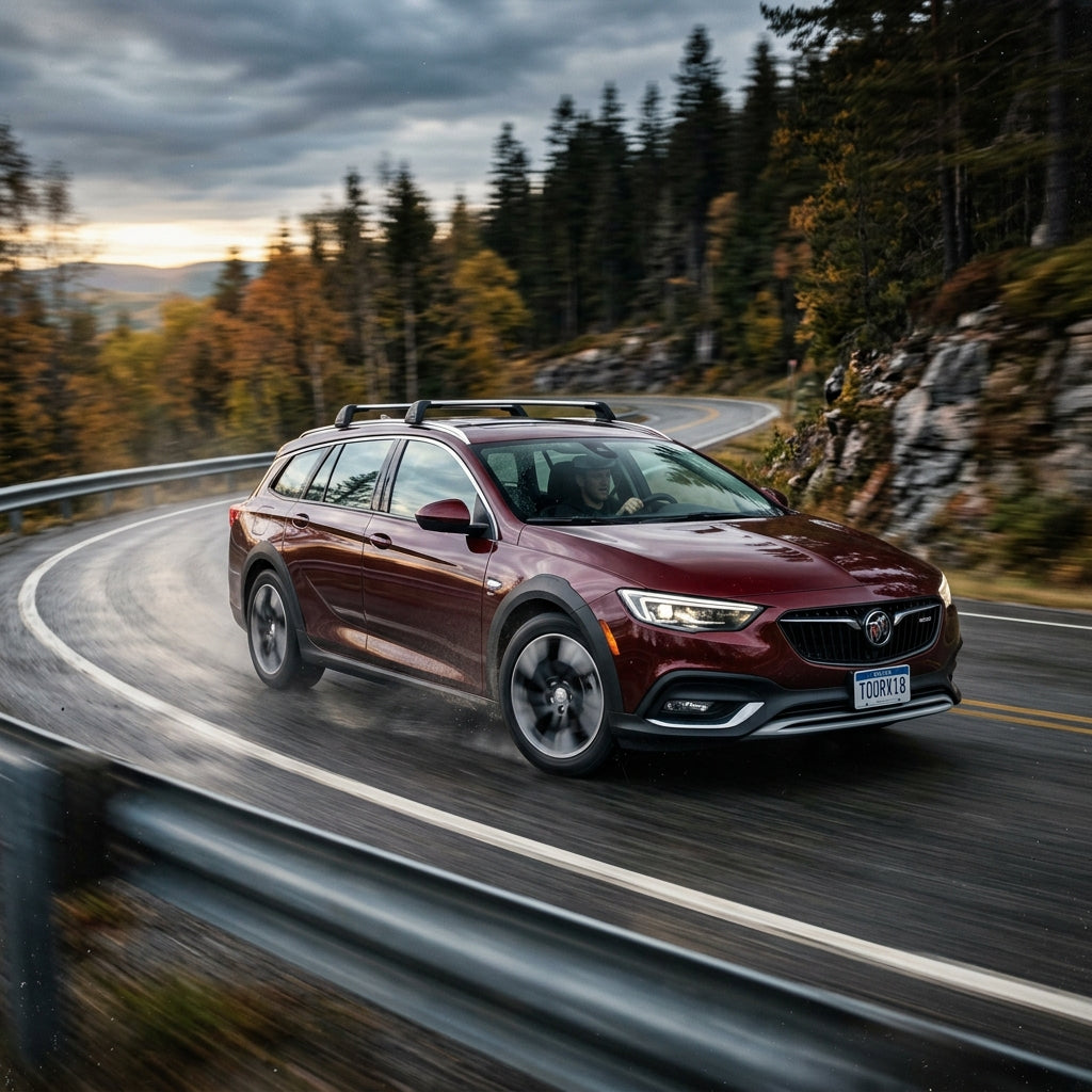 Action Shot: Buick Regal TourX Driving Fast