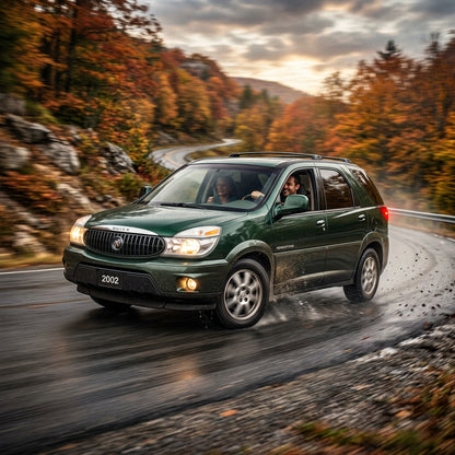 Action Shot: Buick Rendezvous Driving Fast