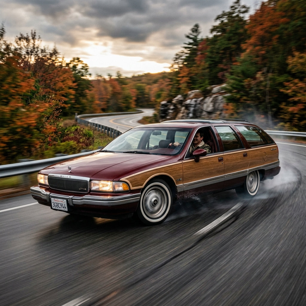 Action Shot: Buick Roadmaster Driving Fast