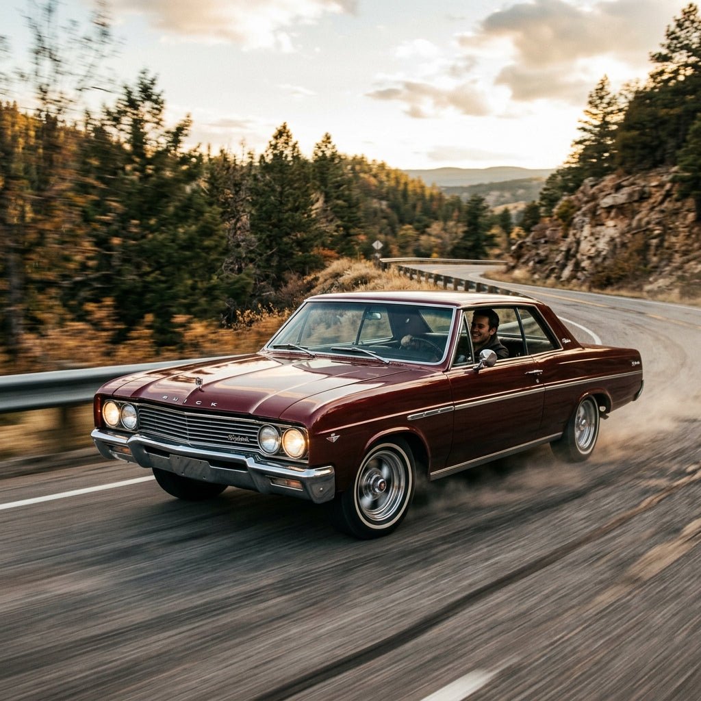 Action Shot: Buick Skylark Driving Fast