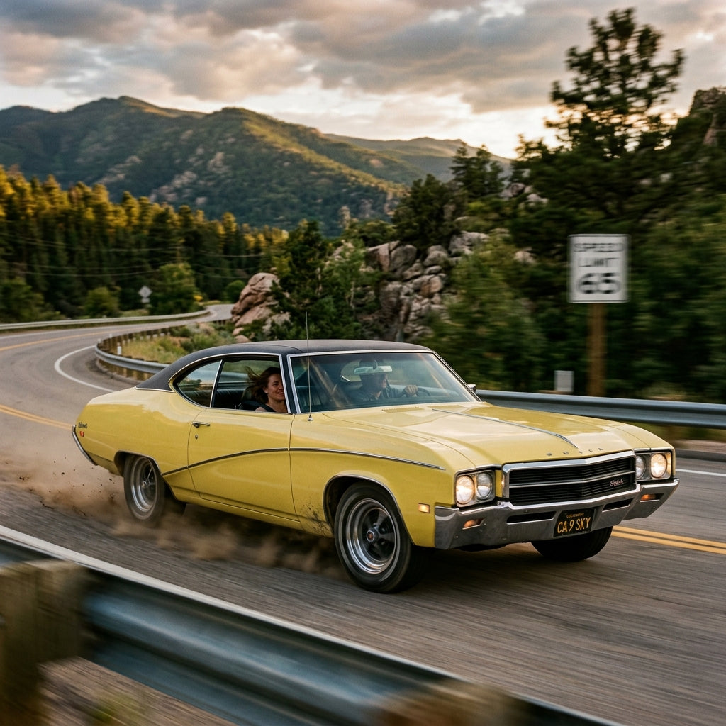Action Shot: Buick Skylark Driving Fast