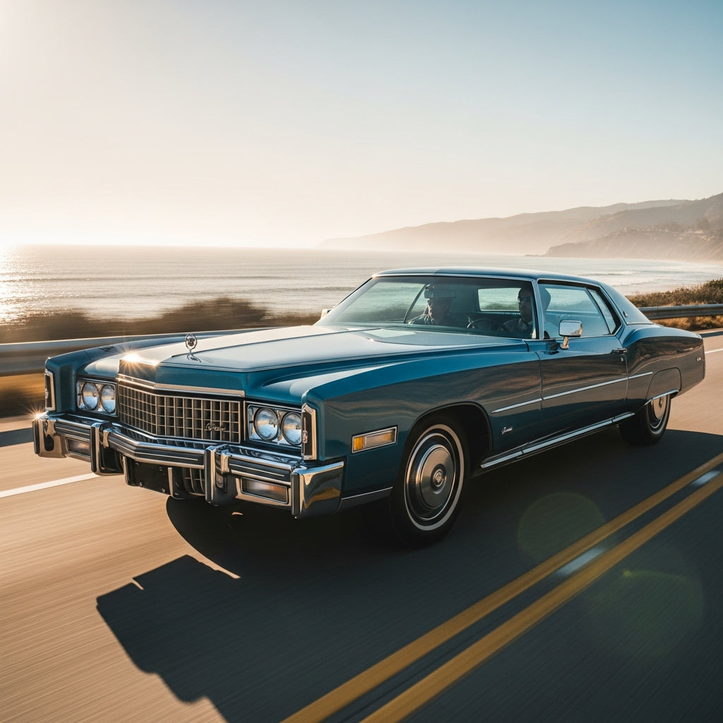 Action Shot: Buick, Cadillac Century, LeSabre, Regal, DeVille, Seville, El Dorado, Fleetwood Driving Fast