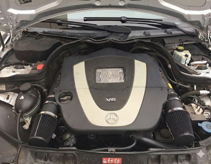 Black Coated Cold Air Intake for Mercedes Benz C300 (2008-2012) 3.5L V6 Engines