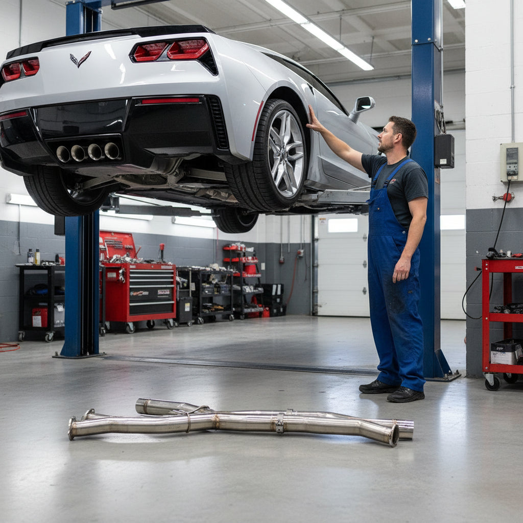 X-Pipe Mid Pipe Exhaust for Chevrolet Corvette C7 (2014-2019) 6.2L V8