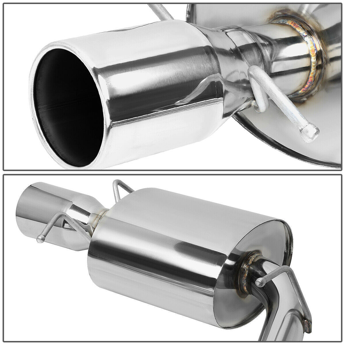 Dual Muffler Catback Exhaust System+4.5"Tips for Cadillac CTS V Sedan (2009-2014) with 6.2L V8 Engine