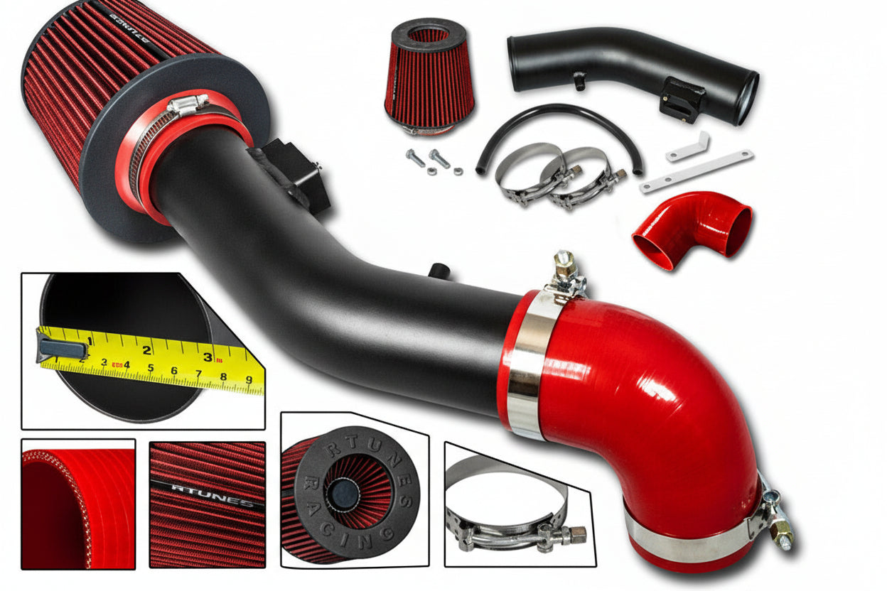 Ram Air Intake For Chevy Malibu (2008-2012) with Ecotec DOHC 2.4L L4 Engine Black