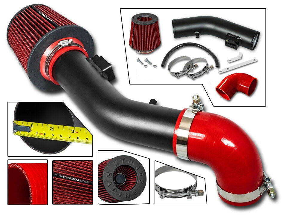 Ram Air Intake For Saturn Ion 1 2 3 (2005-2007) with 2.2L/2.4L L4 Engine Black