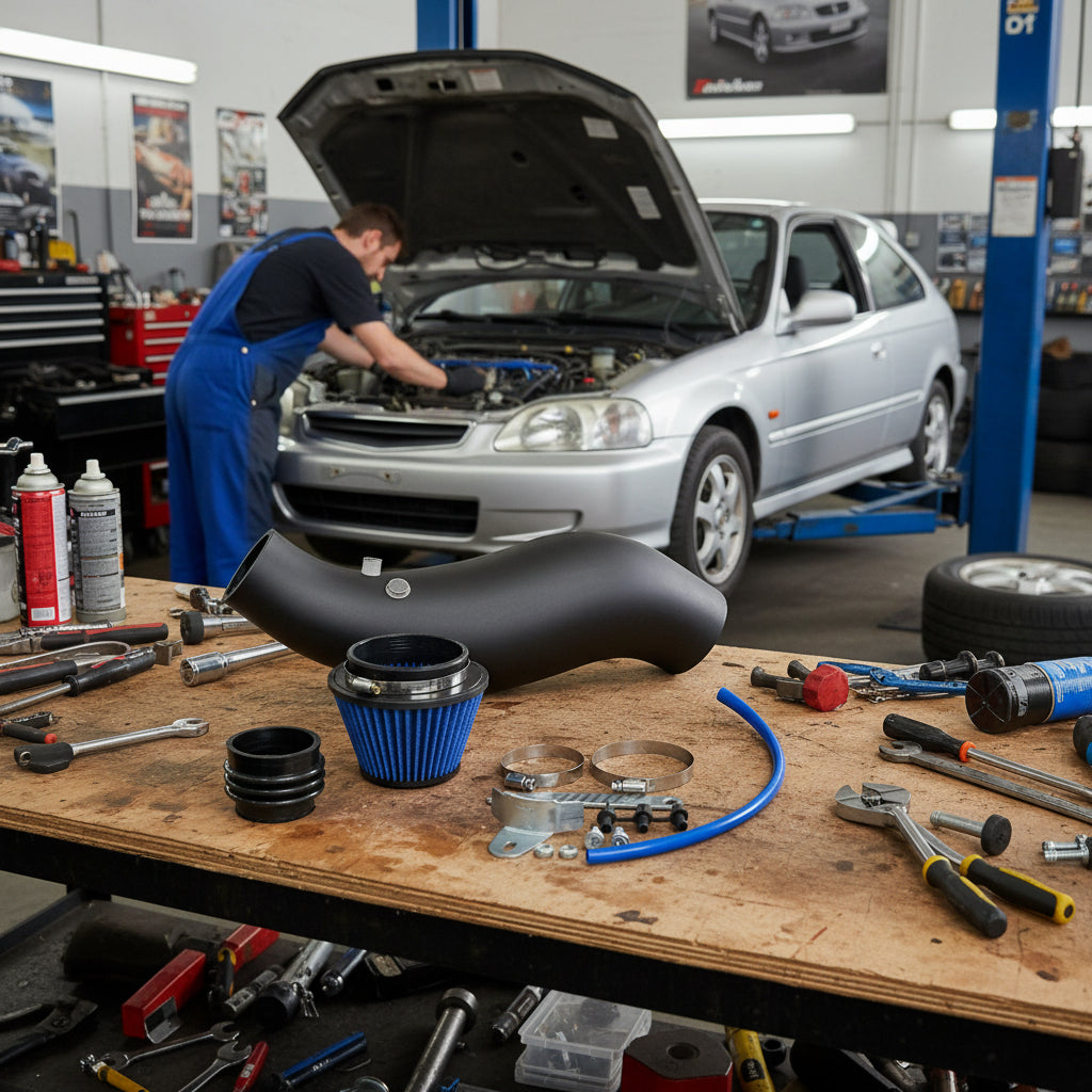 Performance Air Intake For Honda Civic (1992-2000) With 1.6L L4 Engine Blue Default Title