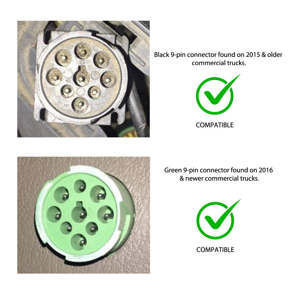 OBD2 to 6 Pin J1708 and 9 Pin J1939 Y Cable for Heavy Duty Trucks