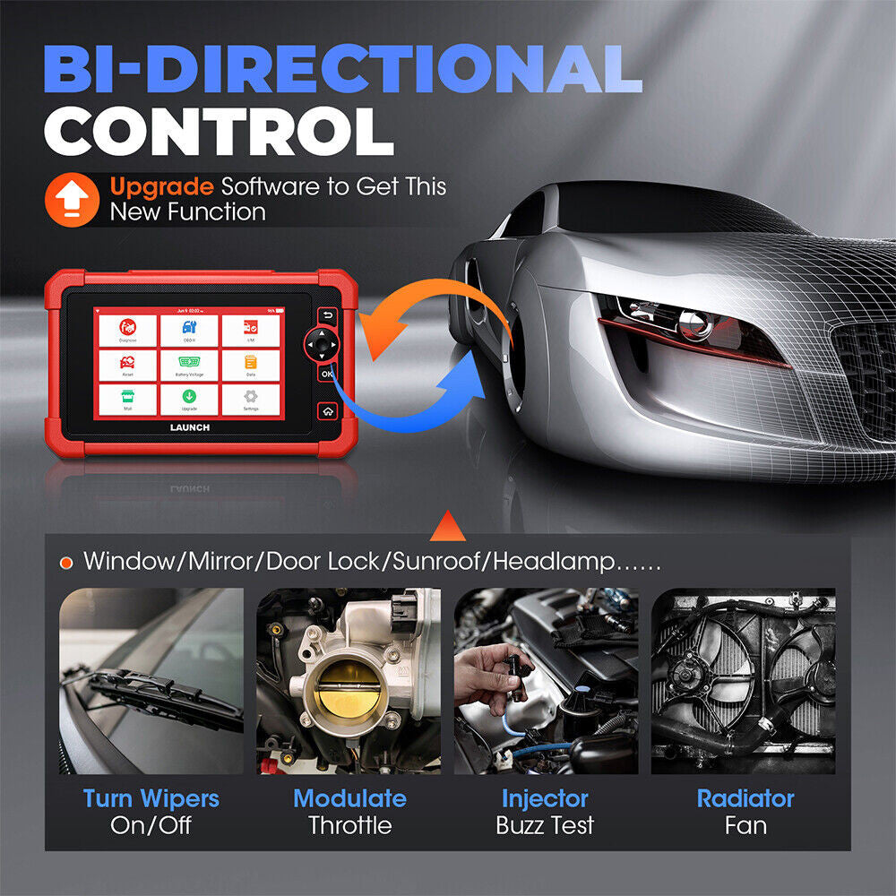 Pro Bi-directional Test OBD2 Bluetooth Automotive Diagnostic Tablet Scanner Tool ECU Coding