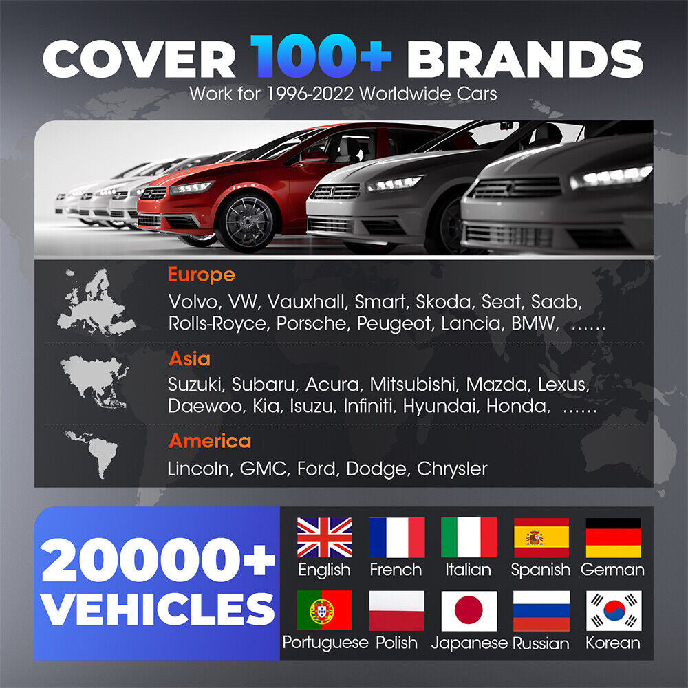 Pro Bi-directional Test OBD2 Bluetooth Automotive Diagnostic Tablet Scanner Tool ECU Coding