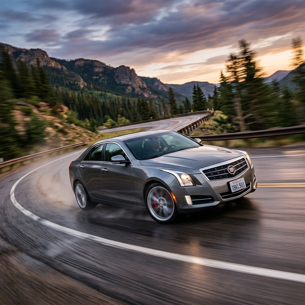 Action Shot: Cadillac ATS Driving Fast