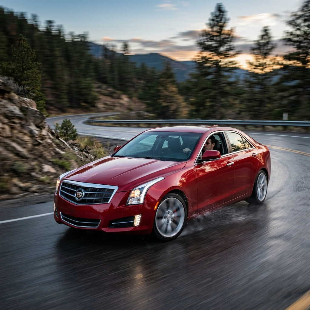 Action Shot: Cadillac ATS Driving Fast