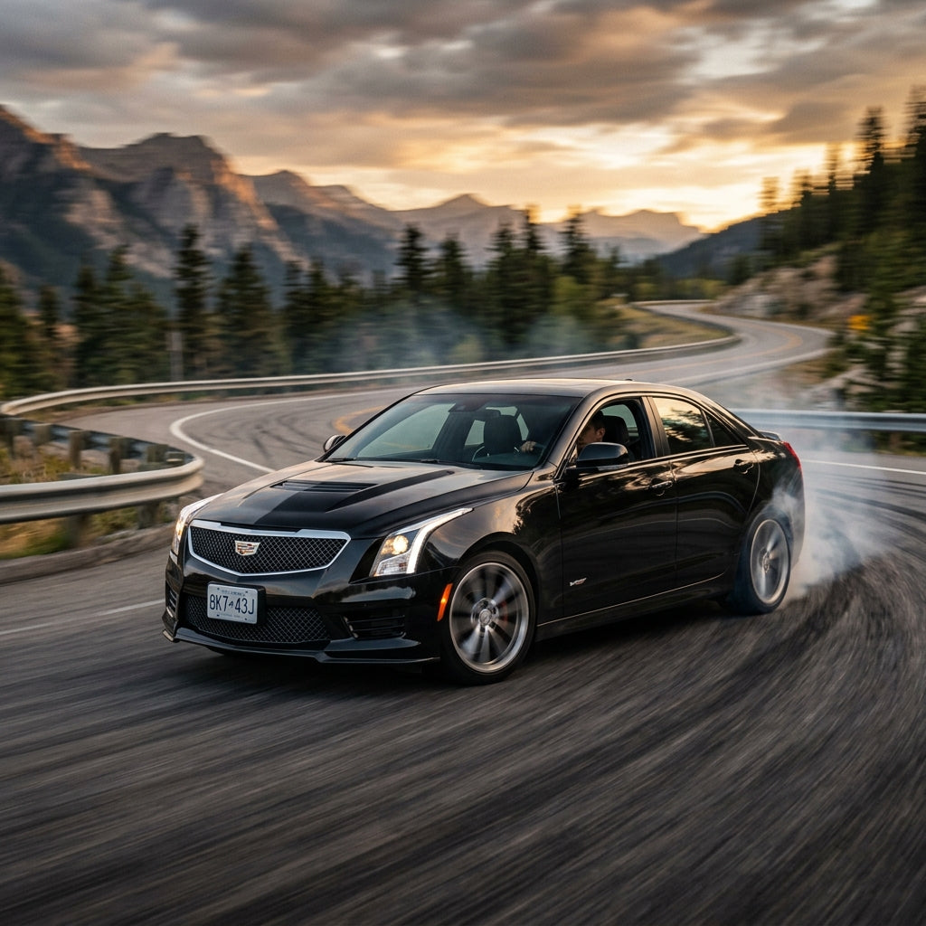 Action Shot: Cadillac ATS Driving Fast
