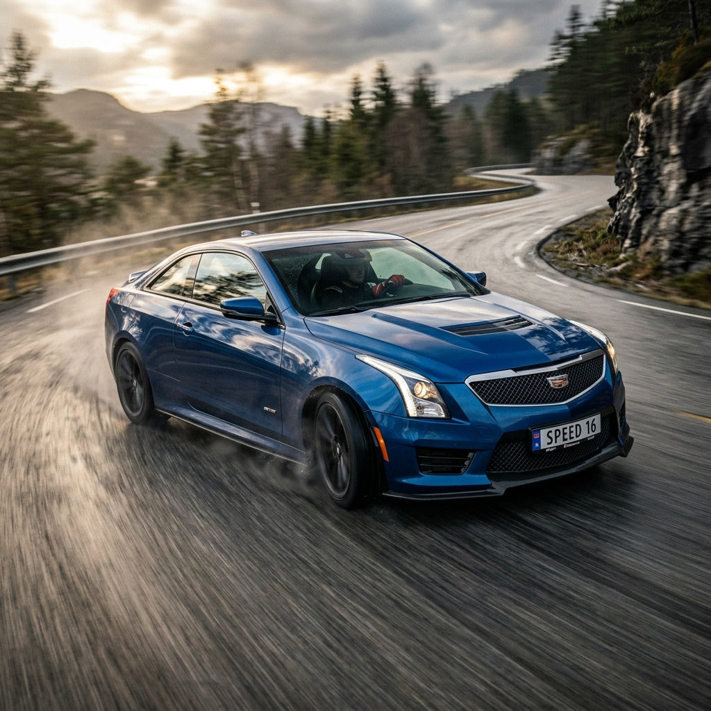 Action Shot: Cadillac ATS Driving Fast