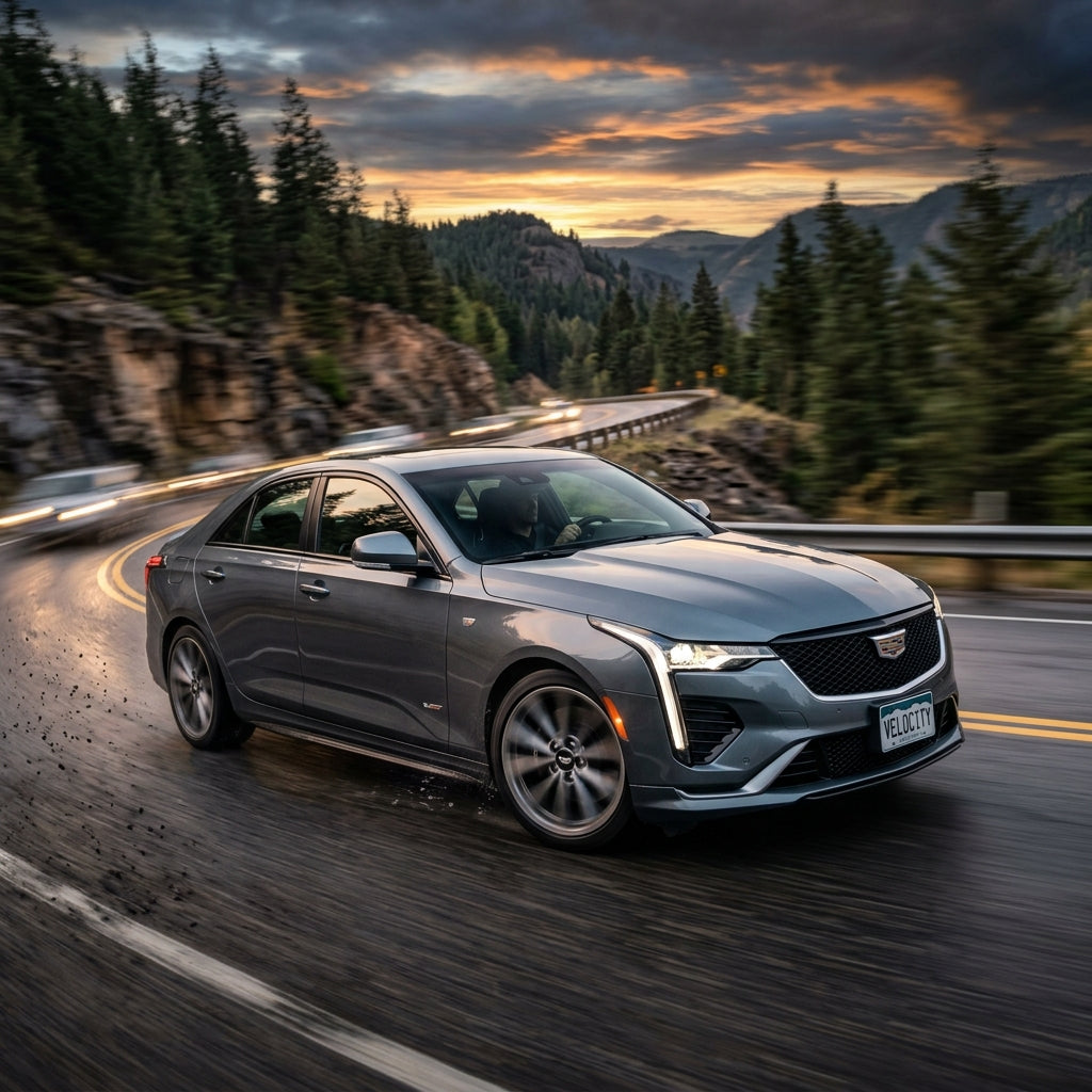 Action Shot: Cadillac CT4 Driving Fast