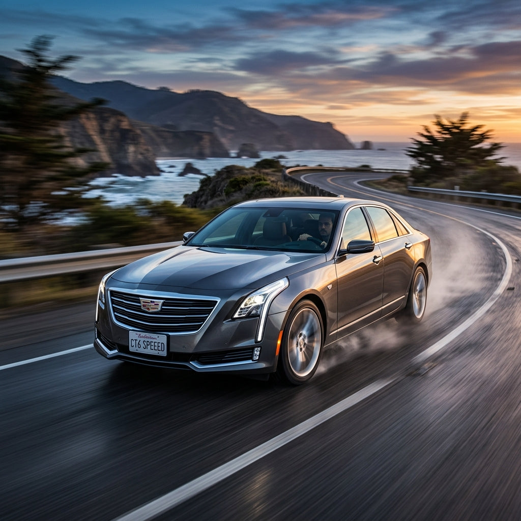 Action Shot: Cadillac CT6 Driving Fast