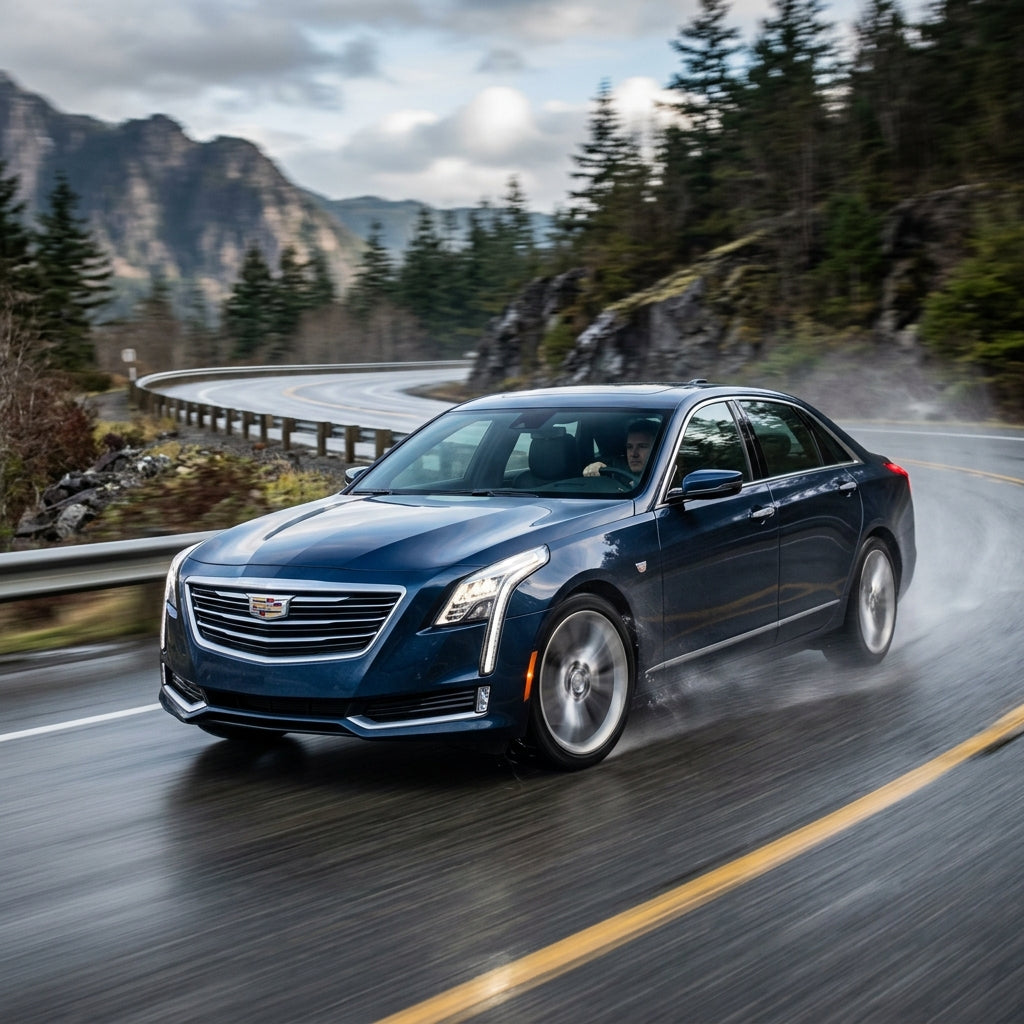 Action Shot: Cadillac CT6 Driving Fast