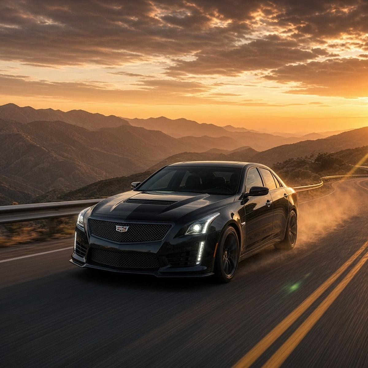 Stage 1 Performance Chip for Cadillac - Boost HP & Torque | OBD2 Plug & Play Module - Cadillac CTS-V driving fast