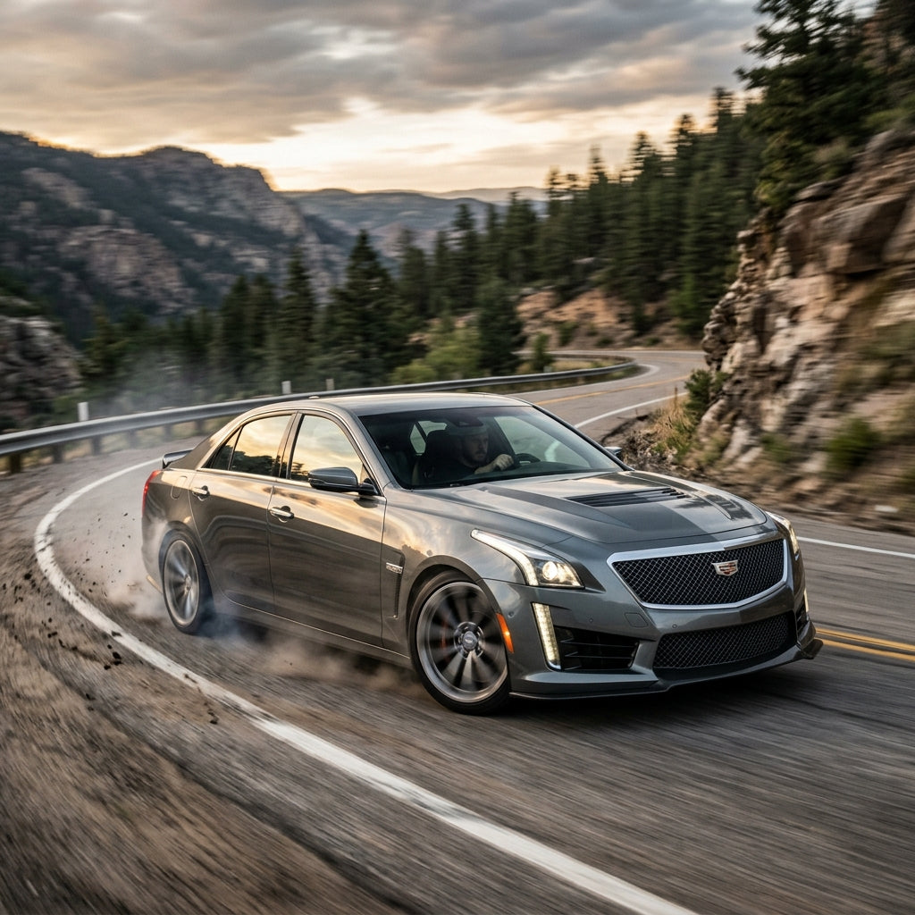 Action Shot: Cadillac CTS Driving Fast