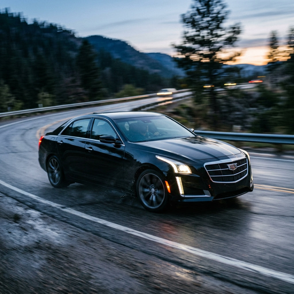 Action Shot: Cadillac CTS Driving Fast