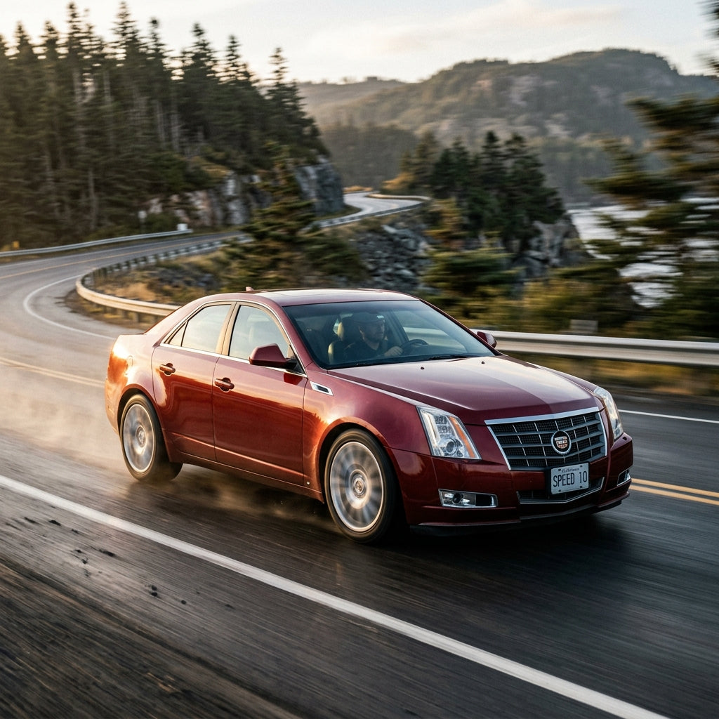 Action Shot: Cadillac CTS Driving Fast