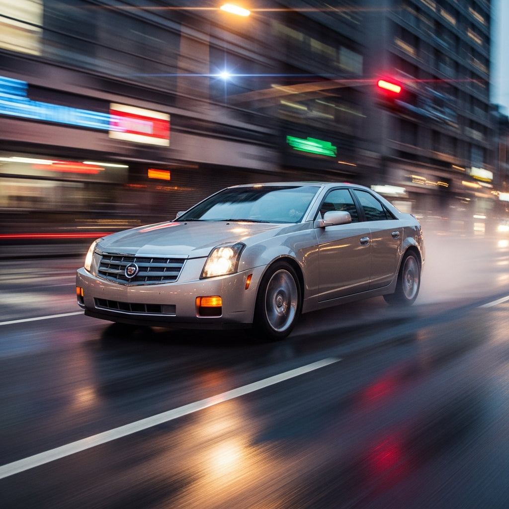 Action Shot: Cadillac CTS Driving Fast
