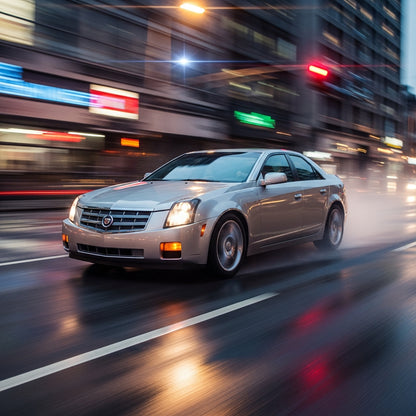 Action Shot: Cadillac CTS Driving Fast