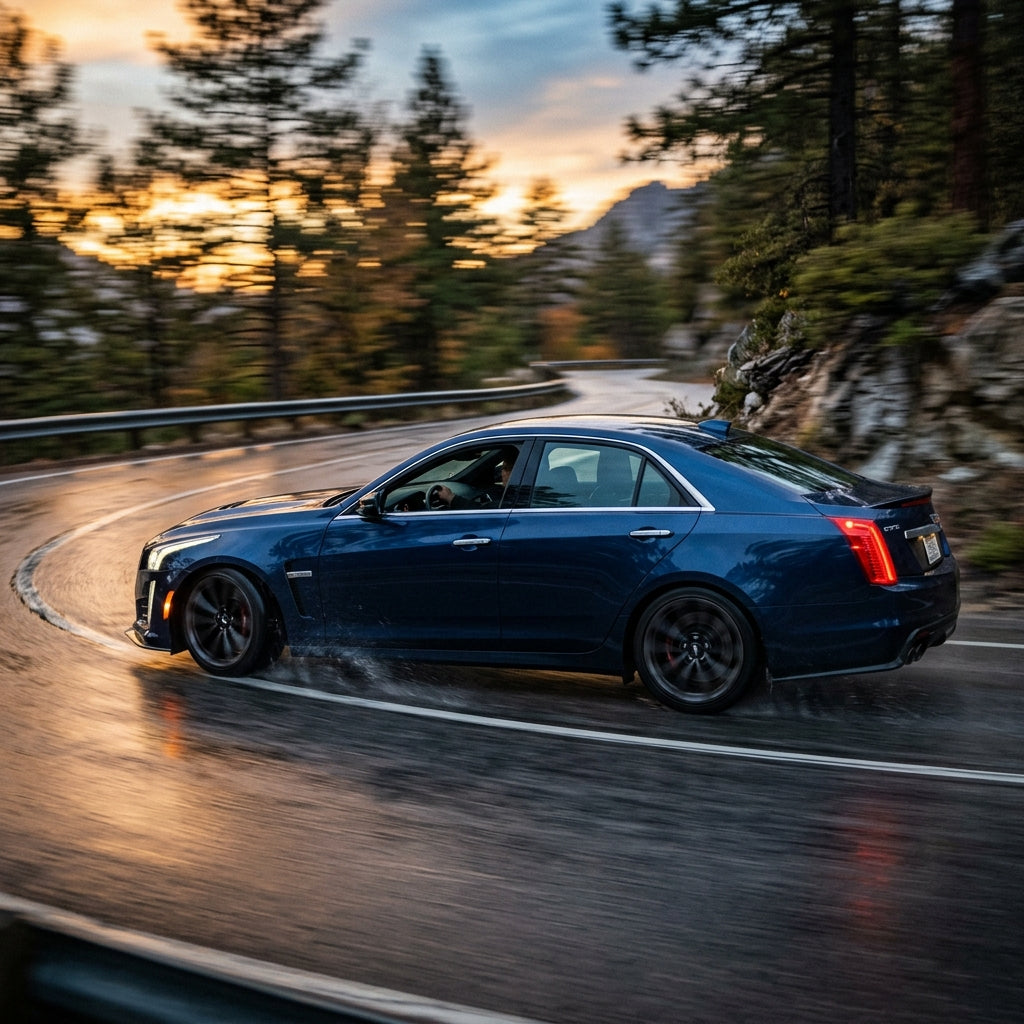 Action Shot: Cadillac CTS-V Driving Fast