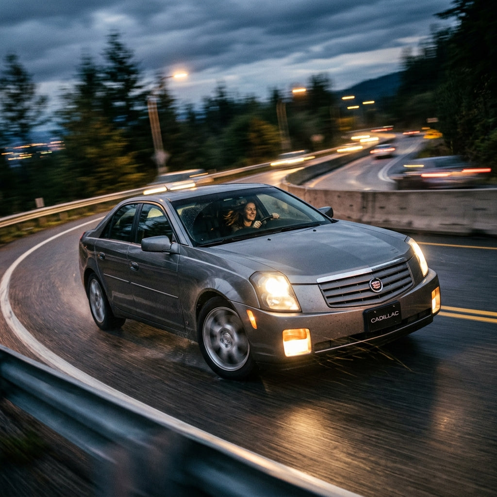 Action Shot: Cadillac CTS Driving Fast