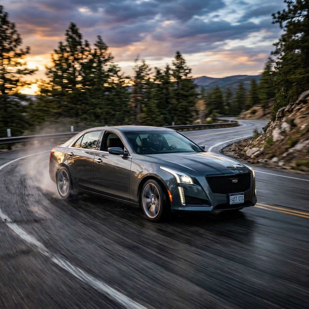 Action Shot: Cadillac CTS Driving Fast