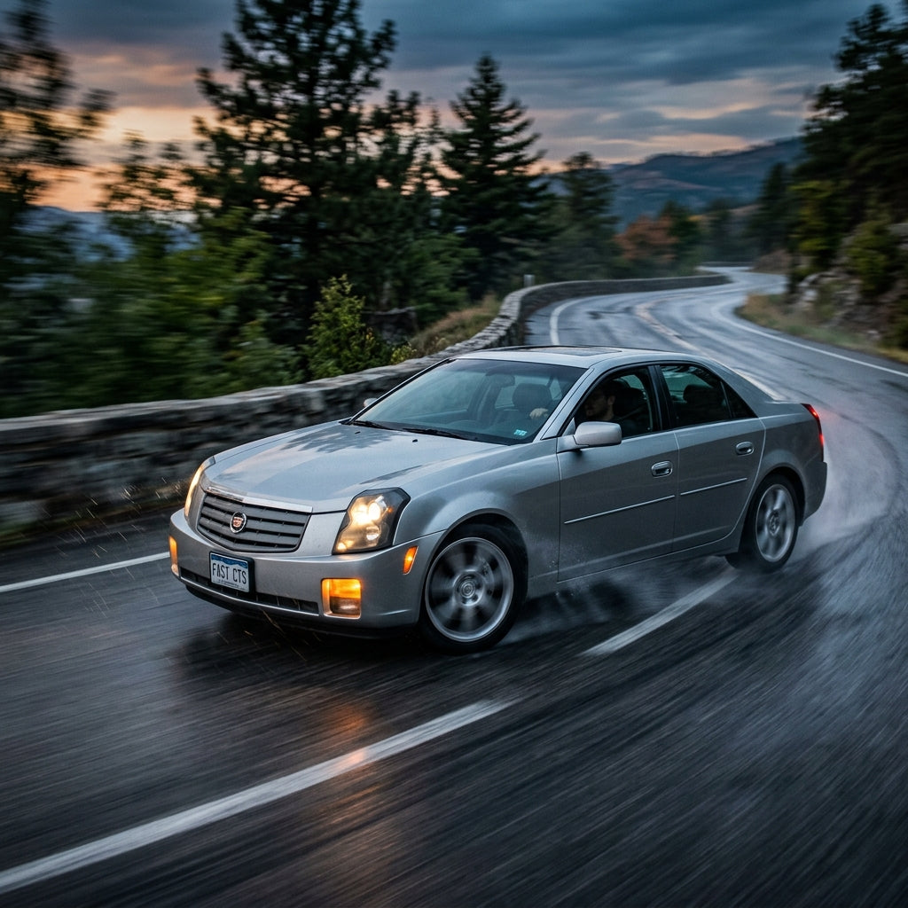 Action Shot: Cadillac CTS Driving Fast