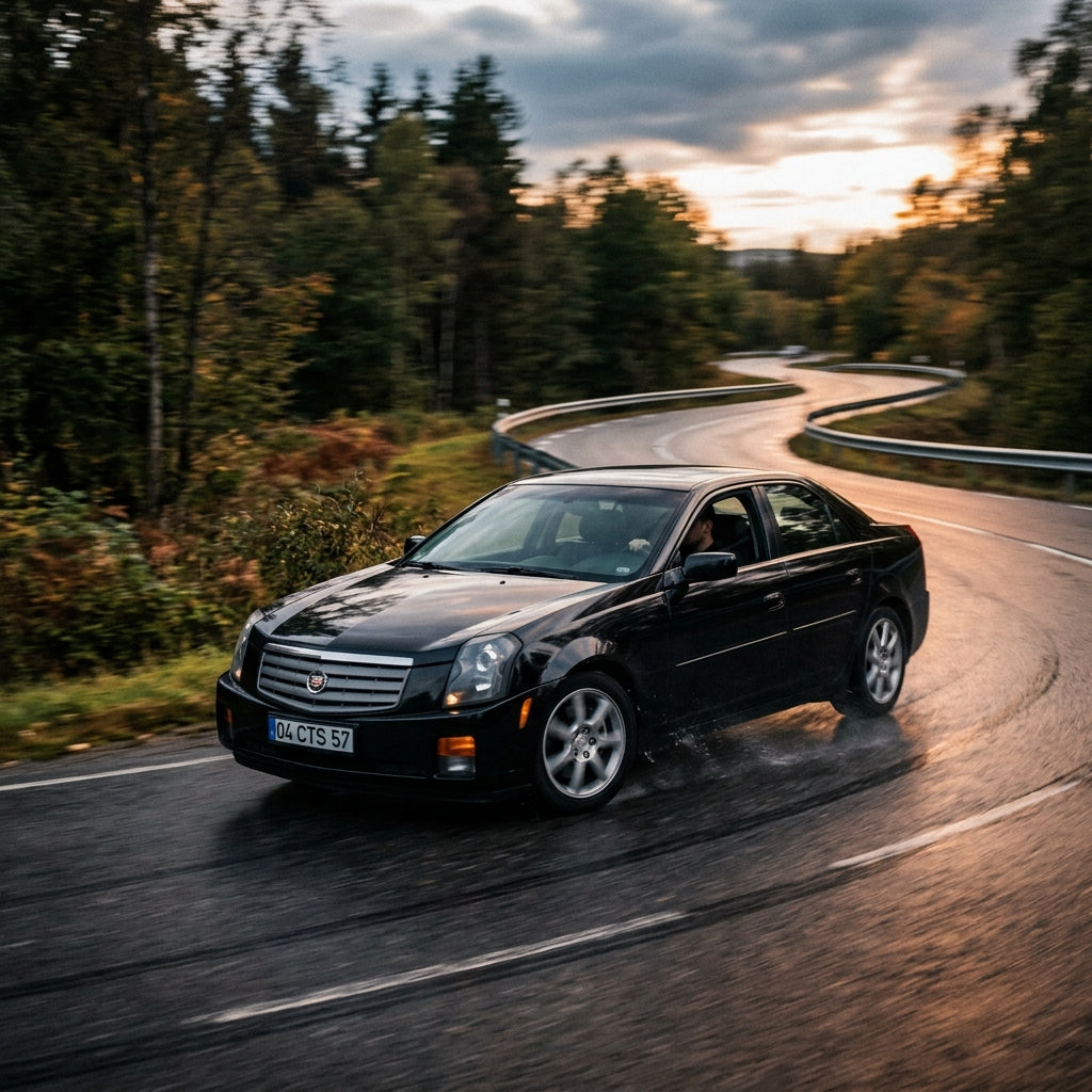 Action Shot: Cadillac CTS Driving Fast