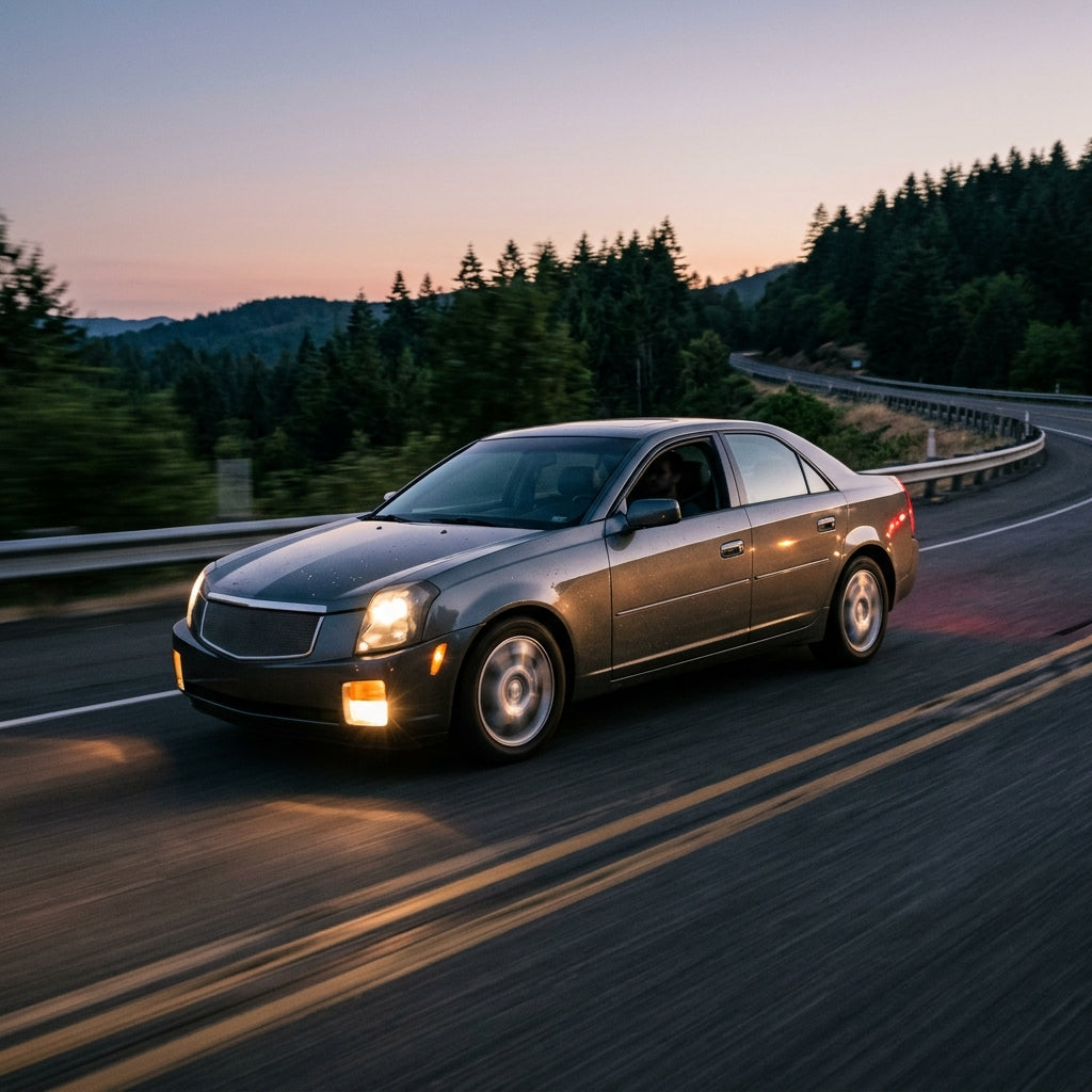 Action Shot: Cadillac CTS Driving Fast