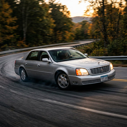 Action Shot: Cadillac Deville Driving Fast