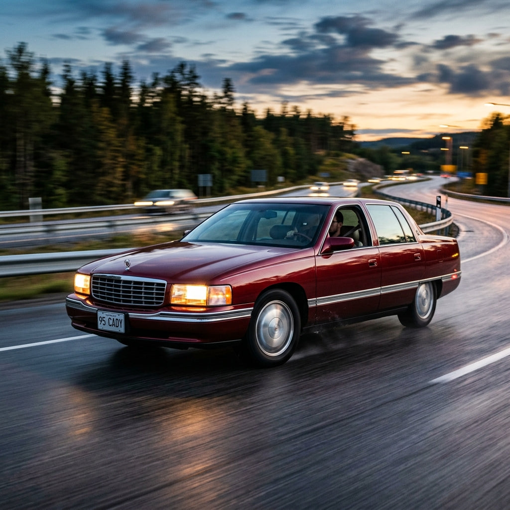 Action Shot: Cadillac Deville Driving Fast