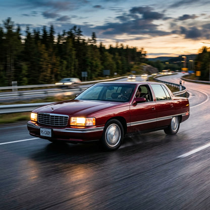 Action Shot: Cadillac Deville Driving Fast