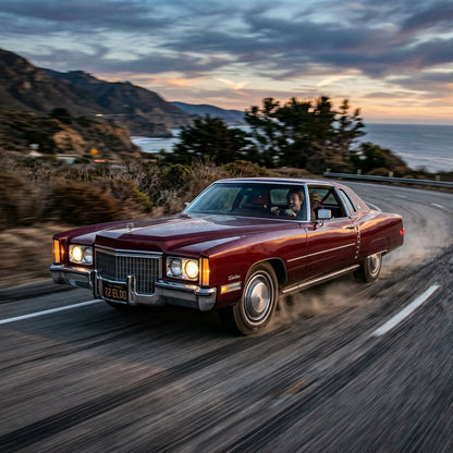 Action Shot: Cadillac Eldorado Driving Fast