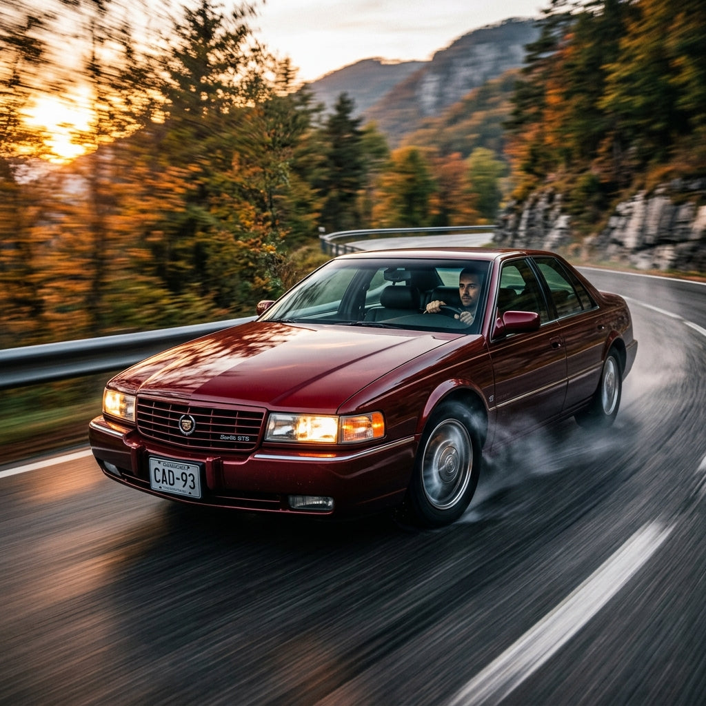 Action Shot: Cadillac Eldorado,Seville Driving Fast