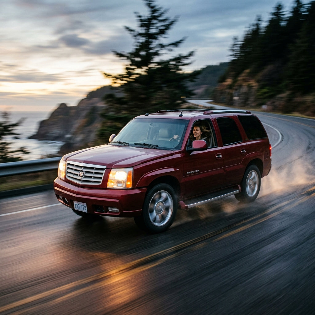 Action Shot: Cadillac Escalade Driving Fast