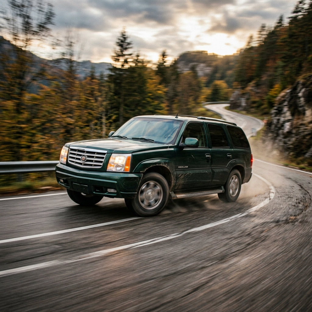 Action Shot: Cadillac Escalade Driving Fast